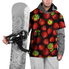 Накидка на куртку 3D с принтом Клубничка в Новосибирске, 100% полиэстер |  | виктория | клубника | ягода