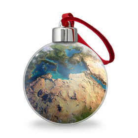 Ёлочный шар с принтом Земля в Новосибирске, Пластик | Диаметр: 77 мм | земля | космос | планета
