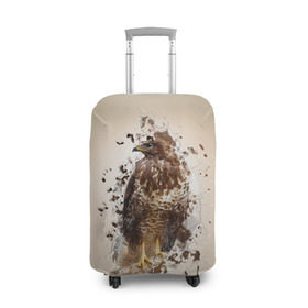 Чехол для чемодана 3D с принтом Птица в Новосибирске, 86% полиэфир, 14% спандекс | двустороннее нанесение принта, прорези для ручек и колес | myparrots | орел | перья | птицы | сокол | хищная