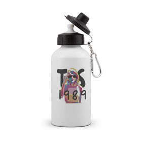 Бутылка спортивная с принтом Taylor Swift в Новосибирске, металл | емкость — 500 мл, в комплекте две пластиковые крышки и карабин для крепления | тейлор элисон свифт