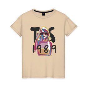 Женская футболка хлопок с принтом Taylor Swift в Новосибирске, 100% хлопок | прямой крой, круглый вырез горловины, длина до линии бедер, слегка спущенное плечо | тейлор элисон свифт