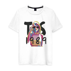 Мужская футболка хлопок с принтом Taylor Swift в Новосибирске, 100% хлопок | прямой крой, круглый вырез горловины, длина до линии бедер, слегка спущенное плечо. | Тематика изображения на принте: тейлор элисон свифт