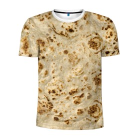 Мужская футболка 3D спортивная с принтом Лаваш в Новосибирске, 100% полиэстер с улучшенными характеристиками | приталенный силуэт, круглая горловина, широкие плечи, сужается к линии бедра | еда | лаваш | прикол | прикольные | хлеб