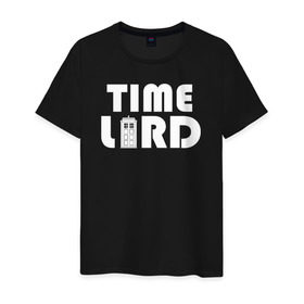 Мужская футболка хлопок с принтом Doctor Who Time Lord TARDIS в Новосибирске, 100% хлопок | прямой крой, круглый вырез горловины, длина до линии бедер, слегка спущенное плечо. | Тематика изображения на принте: doctor who time lord tardis тардис доктор кто