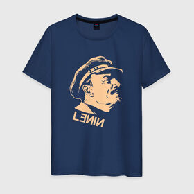 Мужская футболка хлопок с принтом Lenin Vladimir в Новосибирске, 100% хлопок | прямой крой, круглый вырез горловины, длина до линии бедер, слегка спущенное плечо. | lenin | vladimir | владимир | ленин | ссср