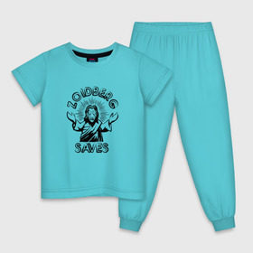 Детская пижама хлопок с принтом Zoidberg Saves в Новосибирске, 100% хлопок |  брюки и футболка прямого кроя, без карманов, на брюках мягкая резинка на поясе и по низу штанин
 | futurama | зоидберг | футурама