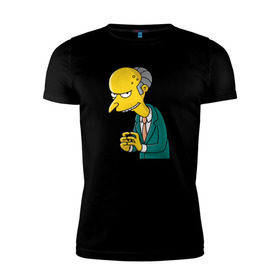 Мужская футболка премиум с принтом Mr Burns get money в Новосибирске, 92% хлопок, 8% лайкра | приталенный силуэт, круглый вырез ворота, длина до линии бедра, короткий рукав | get | i | money | simpsons