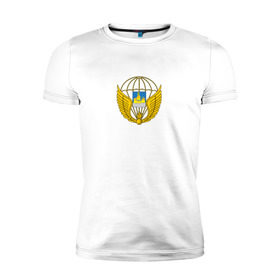 Мужская футболка премиум с принтом 331 ПДП ВДВ в Новосибирске, 92% хлопок, 8% лайкра | приталенный силуэт, круглый вырез ворота, длина до линии бедра, короткий рукав | 331 й гвардейский парашютно десантный полкполк | 331пдп | вдв. десант