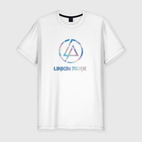 Мужская футболка премиум с принтом Linkin park sky в Новосибирске, 92% хлопок, 8% лайкра | приталенный силуэт, круглый вырез ворота, длина до линии бедра, короткий рукав | linkin | park | линкин | парк