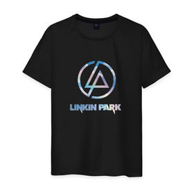Мужская футболка хлопок с принтом Linkin park sky в Новосибирске, 100% хлопок | прямой крой, круглый вырез горловины, длина до линии бедер, слегка спущенное плечо. | linkin | park | линкин | парк