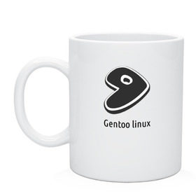 Кружка с принтом Gentoo linux в Новосибирске, керамика | объем — 330 мл, диаметр — 80 мм. Принт наносится на бока кружки, можно сделать два разных изображения | gentoo | gentoo linuxпрограммист | linux | unix | админ