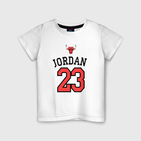 Детская футболка хлопок с принтом Jordan в Новосибирске, 100% хлопок | круглый вырез горловины, полуприлегающий силуэт, длина до линии бедер | Тематика изображения на принте: jordan