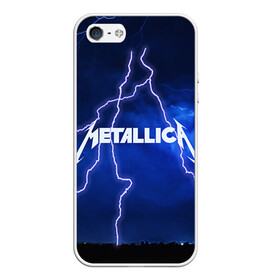 Чехол для iPhone 5/5S матовый с принтом METALLICA в Новосибирске, Силикон | Область печати: задняя сторона чехла, без боковых панелей | metallica | rock | металлика | рок
