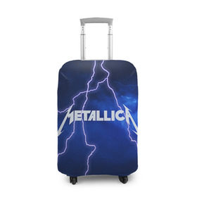 Чехол для чемодана 3D с принтом METALLICA в Новосибирске, 86% полиэфир, 14% спандекс | двустороннее нанесение принта, прорези для ручек и колес | metallica | rock | металлика | рок
