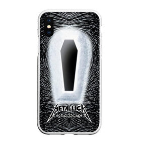 Чехол для iPhone XS Max матовый с принтом METALLICA в Новосибирске, Силикон | Область печати: задняя сторона чехла, без боковых панелей | металлика