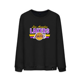 Мужской свитшот хлопок с принтом Los Angeles Lakers в Новосибирске, 100% хлопок |  | basketball | lakers | баскетболл | лос анджелес | нба