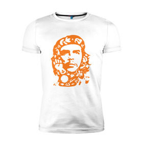 Мужская футболка премиум с принтом Che Guevara в Новосибирске, 92% хлопок, 8% лайкра | приталенный силуэт, круглый вырез ворота, длина до линии бедра, короткий рукав | Тематика изображения на принте: che | che guevaracuba | guevara | гевара | куба | че | чегевара