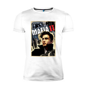 Мужская футболка премиум с принтом Mafia 2 в Новосибирске, 92% хлопок, 8% лайкра | приталенный силуэт, круглый вырез ворота, длина до линии бедра, короткий рукав | mafia | вито | игра | скалетта. | эмпайр бэй