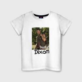Детская футболка хлопок с принтом Daryl Dixon photo в Новосибирске, 100% хлопок | круглый вырез горловины, полуприлегающий силуэт, длина до линии бедер | daryl | dixon | walking | дэрил | мертвецы | ходячие