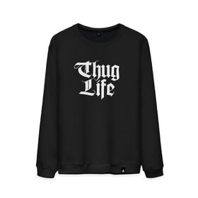 Мужской свитшот хлопок с принтом Thug Life 2pac в Новосибирске, 100% хлопок |  | 2pac | life | rap | thug | tupac | рэп | тупак