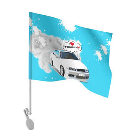 Флаг для автомобиля с принтом Tourer V в Новосибирске, 100% полиэстер | Размер: 30*21 см | дрифт