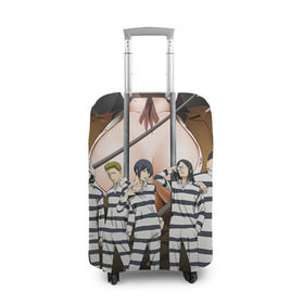 Чехол для чемодана 3D с принтом Prison School в Новосибирске, 86% полиэфир, 14% спандекс | двустороннее нанесение принта, прорези для ручек и колес | kangoku gakuen | kiyoshi fujino | киёши фуджино | призон скул