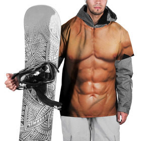 Накидка на куртку 3D с принтом Идеальное тело в Новосибирске, 100% полиэстер |  | идеальное | пресс | спорт | тело | торс