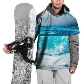 Накидка на куртку 3D с принтом Волны в Новосибирске, 100% полиэстер |  | берег | вода | волны | море | пейзаж | прилив