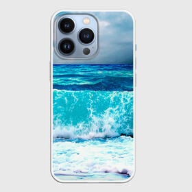 Чехол для iPhone 13 Pro с принтом Волны в Новосибирске,  |  | берег | вода | волны | море | пейзаж | прилив