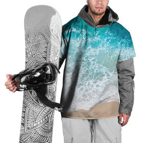 Накидка на куртку 3D с принтом Берег в Новосибирске, 100% полиэстер |  | берег | вода | волны | море | пляж | прилив