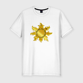 Мужская футболка премиум с принтом Солнце ацтеков в Новосибирске, 92% хлопок, 8% лайкра | приталенный силуэт, круглый вырез ворота, длина до линии бедра, короткий рукав | 