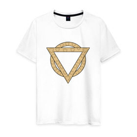Мужская футболка хлопок с принтом Enter Shikari Triangle в Новосибирске, 100% хлопок | прямой крой, круглый вырез горловины, длина до линии бедер, слегка спущенное плечо. | enter shikari | triangle