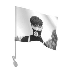 Флаг для автомобиля с принтом Exo в Новосибирске, 100% полиэстер | Размер: 30*21 см | k pop | kpop | ехо | кай | кей поп | корейская попса | корея | кпоп | экзо | эксо