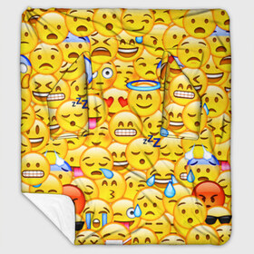 Плед с рукавами с принтом Emoji в Новосибирске, 100% полиэстер | Закругленные углы, все края обработаны. Ткань не мнется и не растягивается. Размер 170*145 | emoji | смайлы | эмоджи