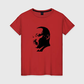 Женская футболка хлопок с принтом Мартин Лютер Кинг в Новосибирске, 100% хлопок | прямой крой, круглый вырез горловины, длина до линии бедер, слегка спущенное плечо | 