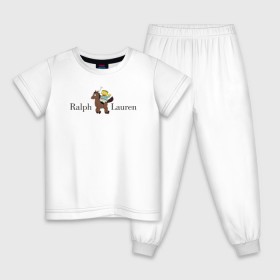 Детская пижама хлопок с принтом Ralph Wiggum Lauren в Новосибирске, 100% хлопок |  брюки и футболка прямого кроя, без карманов, на брюках мягкая резинка на поясе и по низу штанин
 | 