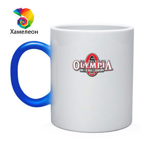 Кружка хамелеон с принтом Mr. Olympia в Новосибирске, керамика | меняет цвет при нагревании, емкость 330 мл | heath | kai | mr | olimpia | olympia | мистер | олимпия