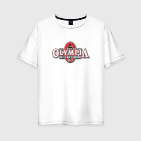 Женская футболка хлопок Oversize с принтом Mr Olympia в Новосибирске, 100% хлопок | свободный крой, круглый ворот, спущенный рукав, длина до линии бедер
 | heath | kai | mr | olimpia | olympia | мистер | олимпия