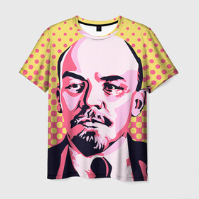 Мужская футболка 3D с принтом Поп-арт. Ленин в Новосибирске, 100% полиэфир | прямой крой, круглый вырез горловины, длина до линии бедер | lenin | ильич | ленин | поп арт | ретро | ссср | товарищ