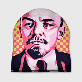Шапка 3D с принтом Поп-арт. Ленин в Новосибирске, 100% полиэстер | универсальный размер, печать по всей поверхности изделия | lenin | ильич | ленин | поп арт | ретро | ссср | товарищ