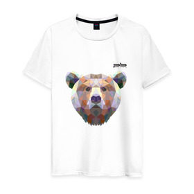 Мужская футболка хлопок с принтом Медведь Plan B №5 (чёрный) в Новосибирске, 100% хлопок | прямой крой, круглый вырез горловины, длина до линии бедер, слегка спущенное плечо. | planb | кальян | медведь | планб