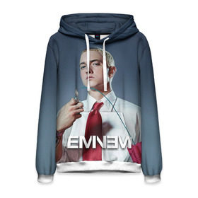 Мужская толстовка 3D с принтом Eminem в Новосибирске, 100% полиэстер | двухслойный капюшон со шнурком для регулировки, мягкие манжеты на рукавах и по низу толстовки, спереди карман-кенгуру с мягким внутренним слоем. | eminem | music | rap | музыка | реп | эминем