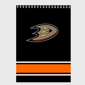 Скетчбук с принтом Anaheim Ducks Selanne в Новосибирске, 100% бумага
 | 48 листов, плотность листов — 100 г/м2, плотность картонной обложки — 250 г/м2. Листы скреплены сверху удобной пружинной спиралью | anaheim ducks selanne | nhl | спорт | хоккей