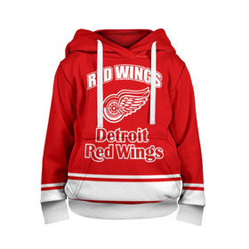Детская толстовка 3D с принтом Detroit red wings в Новосибирске, 100% полиэстер | двухслойный капюшон со шнурком для регулировки, мягкие манжеты на рукавах и по низу толстовки, спереди карман-кенгуру с мягким внутренним слоем | detroit red wings | nhl | спорт | хоккей