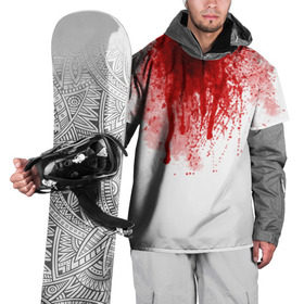 Накидка на куртку 3D с принтом Кровь в Новосибирске, 100% полиэстер |  | halloween | без головы | кровь | праздник | тыква | хэллоуин