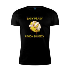 Мужская футболка премиум с принтом EASY PEASY в Новосибирске, 92% хлопок, 8% лайкра | приталенный силуэт, круглый вырез ворота, длина до линии бедра, короткий рукав | counter strike | cs | cs go | global offensive