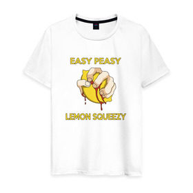 Мужская футболка хлопок с принтом EASY PEASY в Новосибирске, 100% хлопок | прямой крой, круглый вырез горловины, длина до линии бедер, слегка спущенное плечо. | counter strike | cs | cs go | global offensive