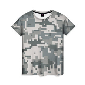 Женская футболка 3D с принтом Камуфляж в Новосибирске, 100% полиэфир ( синтетическое хлопкоподобное полотно) | прямой крой, круглый вырез горловины, длина до линии бедер | army | military | армейские | армия | камуфляж | комуфляж