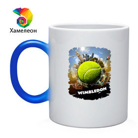Кружка хамелеон с принтом Уимблдон (Wimbledon) в Новосибирске, керамика | меняет цвет при нагревании, емкость 330 мл | wimbledon | англия | большой теннис | великобритания | теннисный мяч | уимблдон