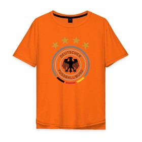 Мужская футболка хлопок Oversize с принтом Сборная Германии в Новосибирске, 100% хлопок | свободный крой, круглый ворот, “спинка” длиннее передней части | germany | германия